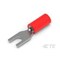Te Connectivity Fork Terminal, #6 Stud Size, 16 AWG, 600 V, Vinyl, PVC Insulated, Red 327043 - alternate 1